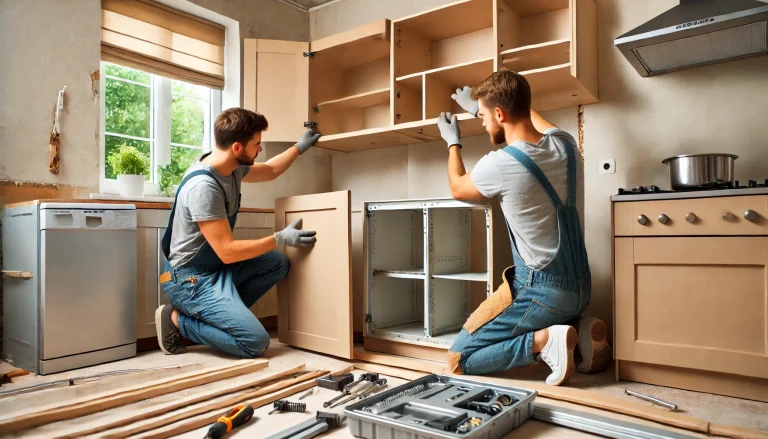 Kitchen units removal- team working in London
