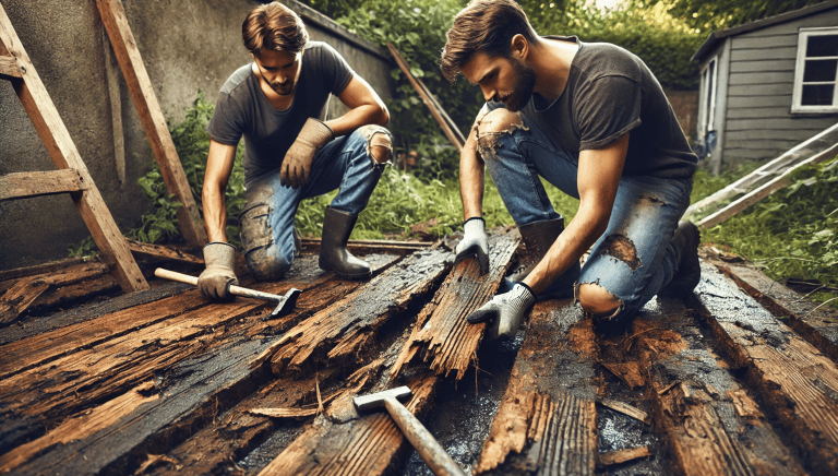 How to remove rotten decking