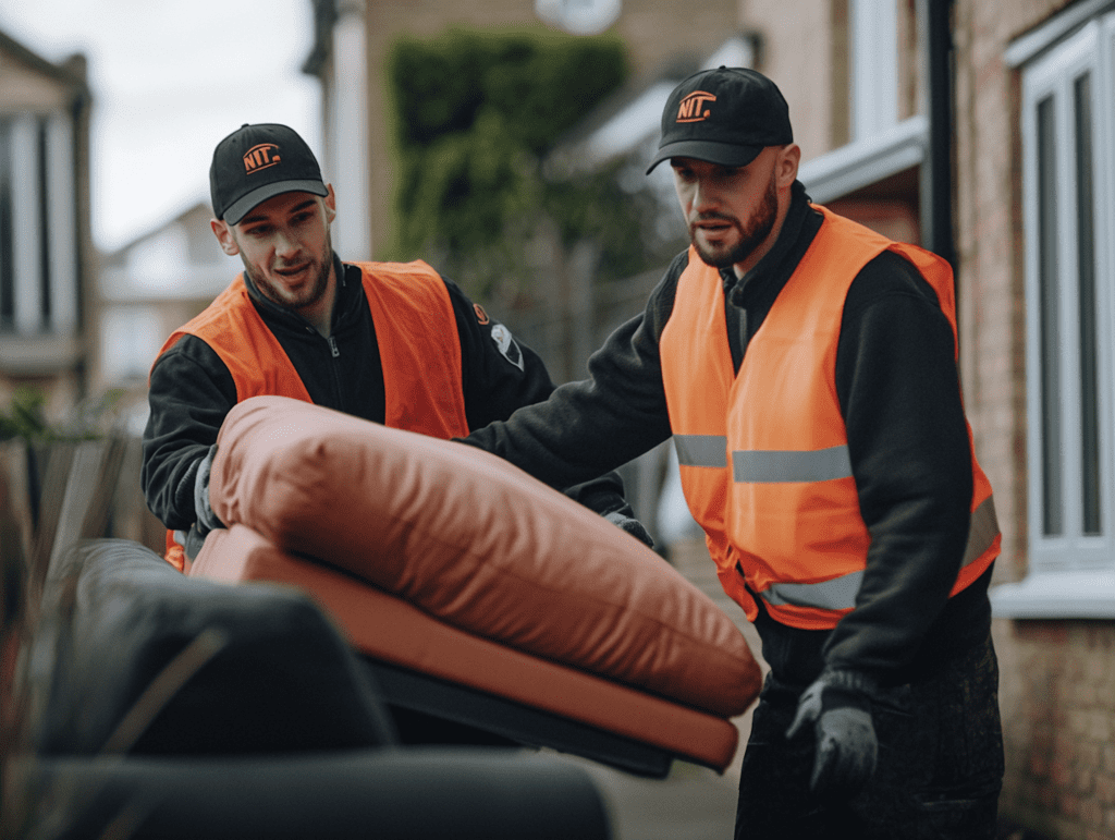 Man and Van team taking furniture for disposal in London
